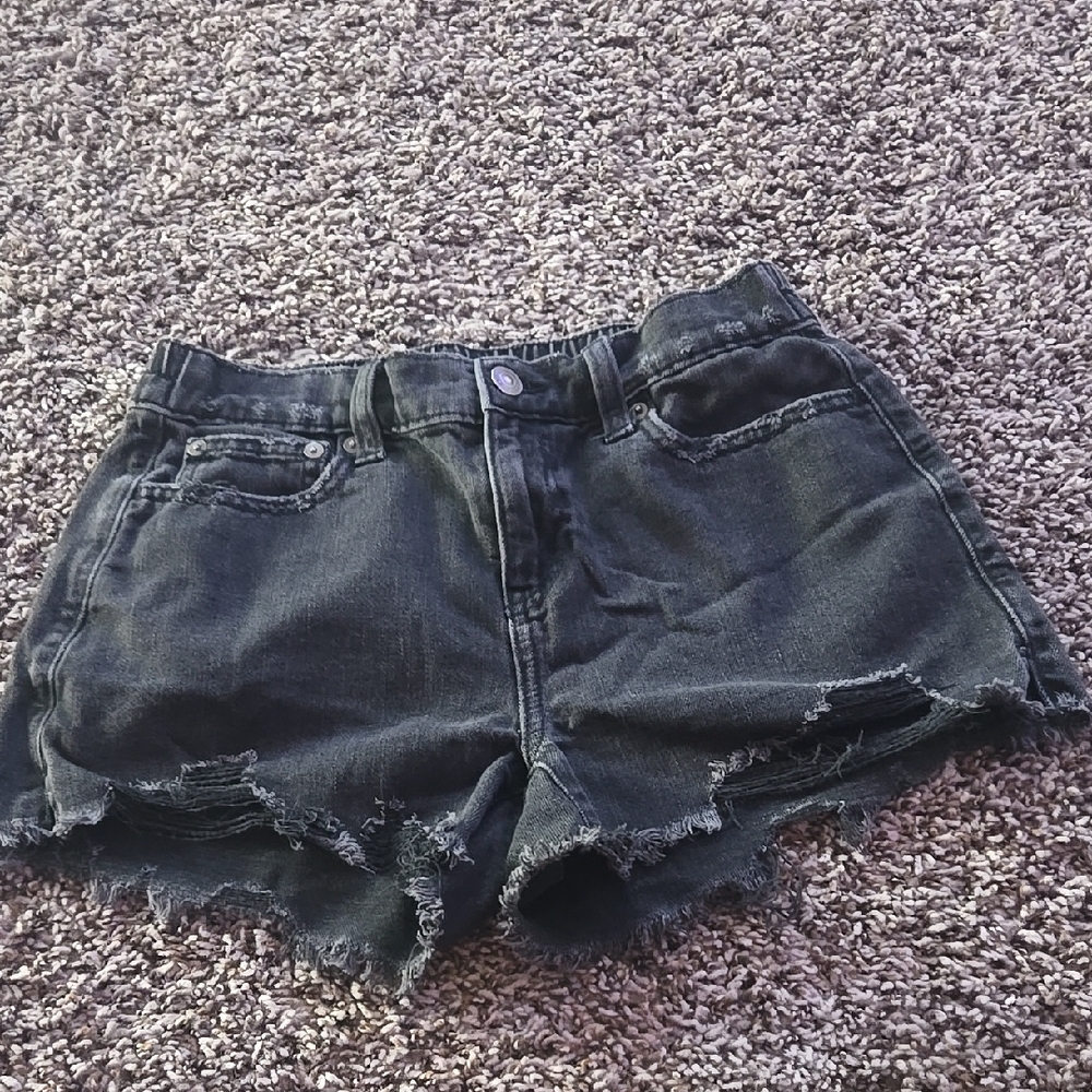 Women's Black Denim Shorts
